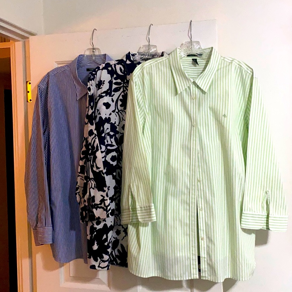 Ralph Lauren Woman button-up blouse bundle (3)